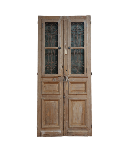 French Raised Panel Iron Antique Door AG249