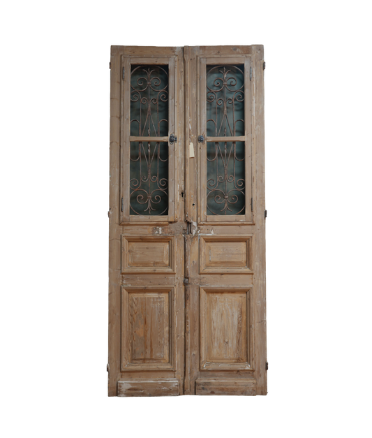 French Raised Panel Iron Antique Door AG249