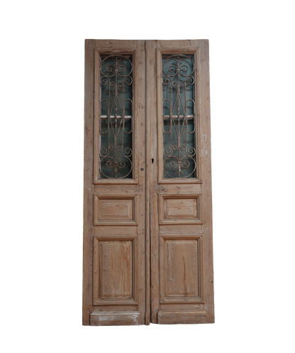 French Raised Panel Iron Antique Door AG249