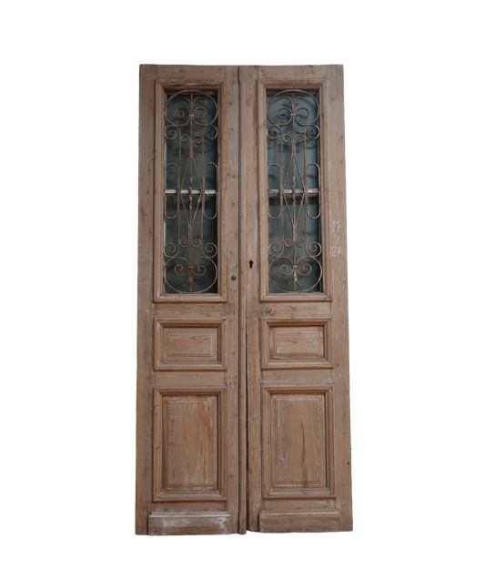 French Raised Panel Iron Antique Door AG249