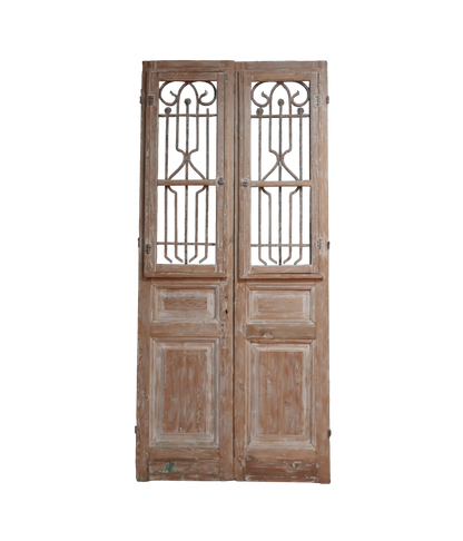 French Raised Panel Iron Antique Door AG250