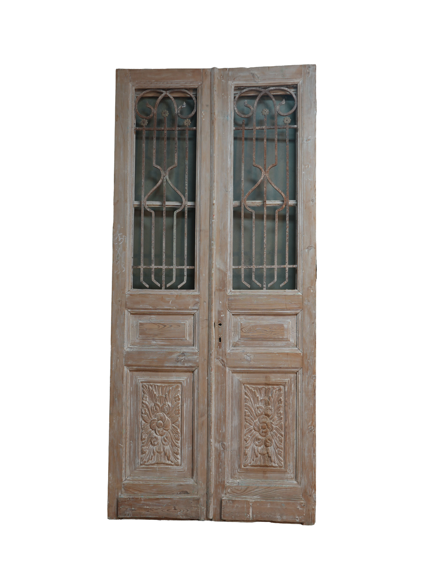 French Raised Panel Iron Antique Door AG250