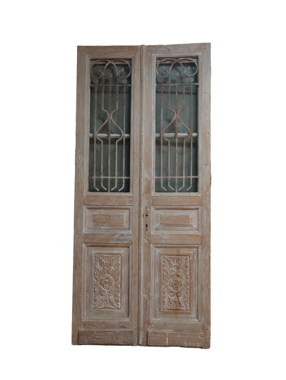 French Raised Panel Iron Antique Door AG250