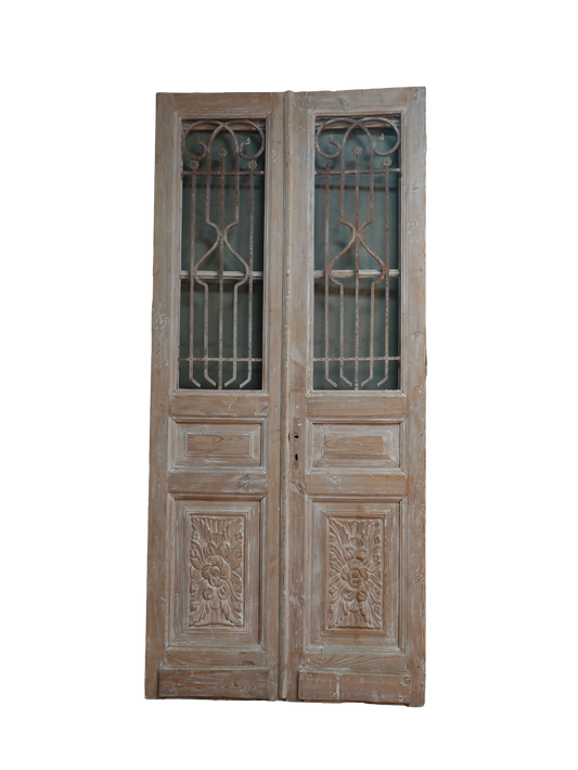 French Raised Panel Iron Antique Door AG250