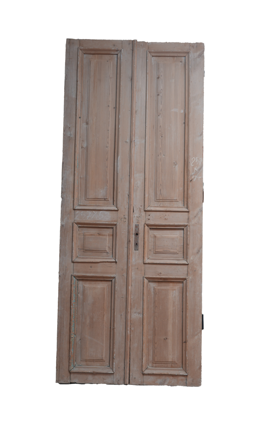 Three Raised Panel Antique French Door AG252