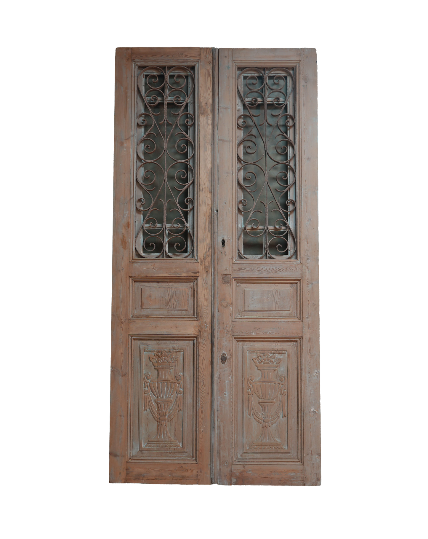French Ornate Iron Antique Door AG339