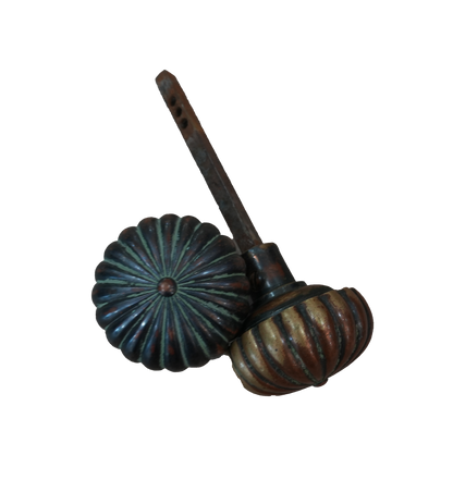 Antique Brass Fluted Passage Knob