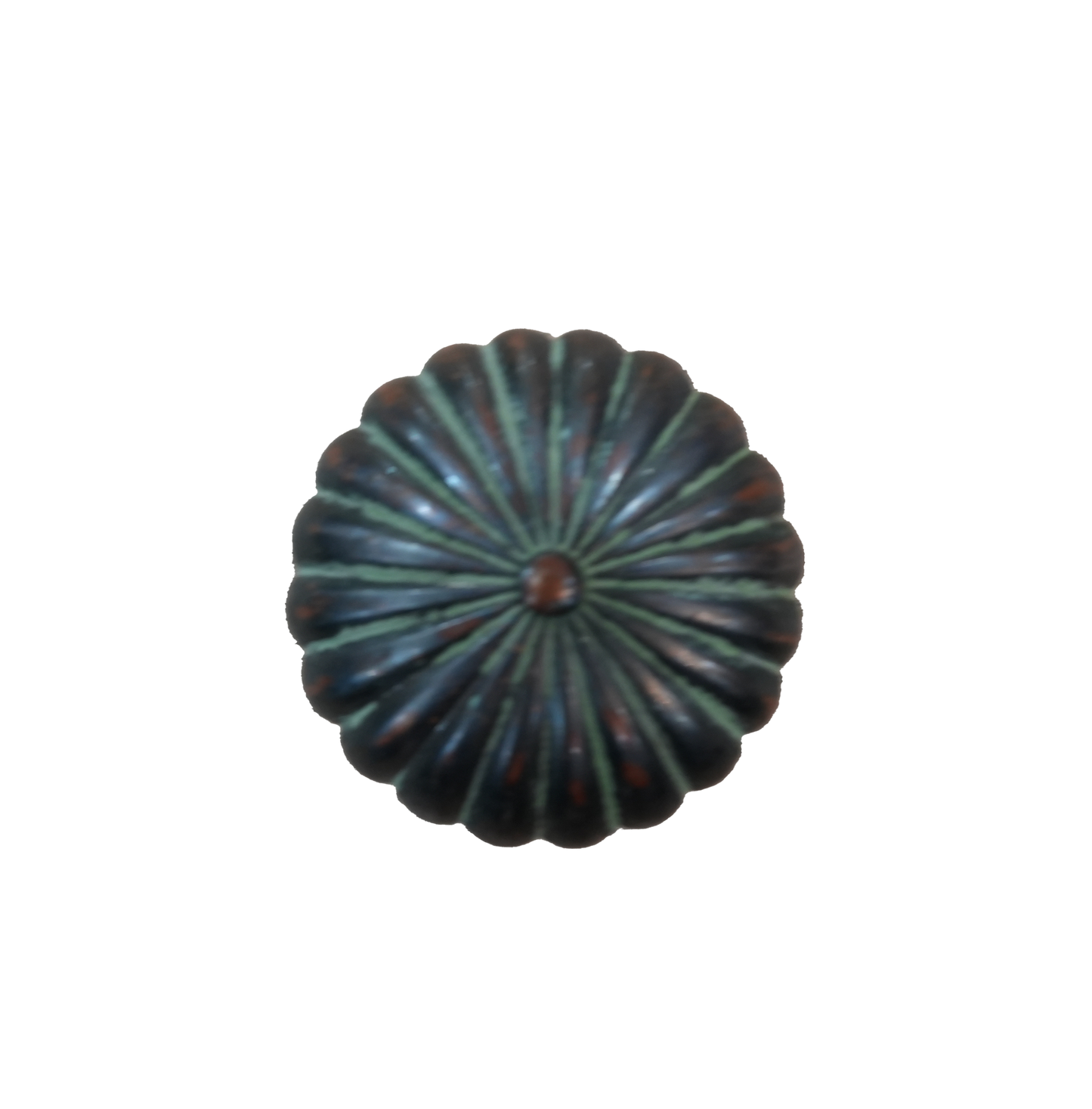 Antique Brass Fluted Passage Knob Front