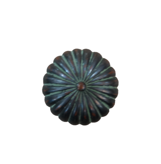 Antique Brass Fluted Passage Knob Front