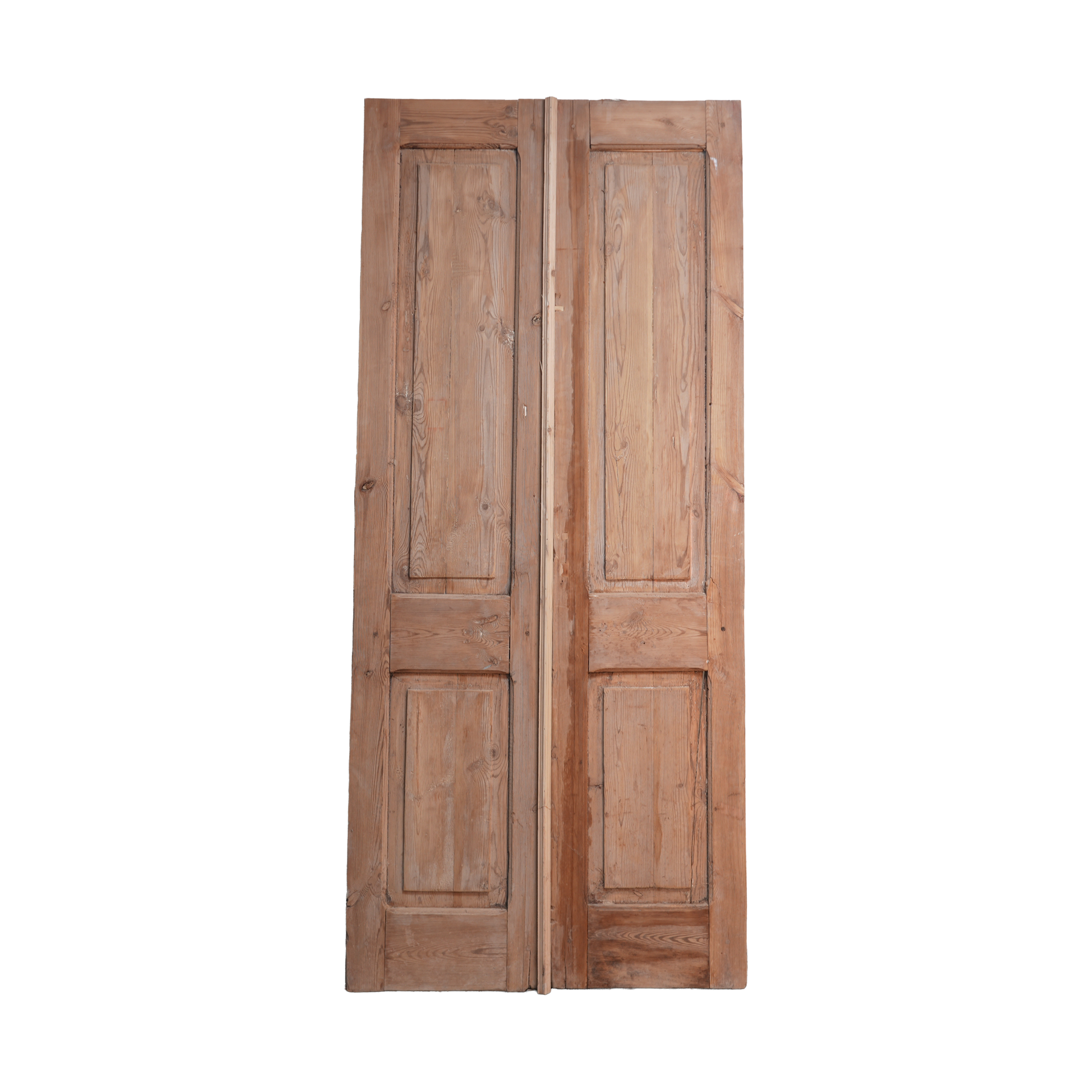 Pair of wooden doors on a white background