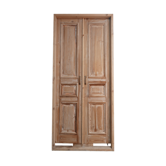 Double Raised Panel French Antique Door AA039