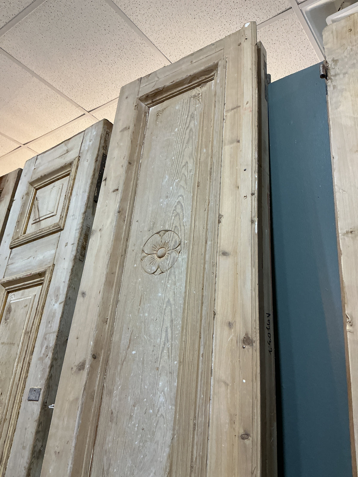 Antique French Door with Raised Panels 43x102.5x1.75