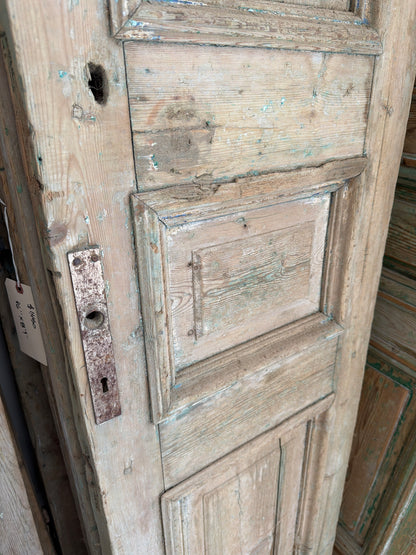 Raised Three Panel French Antique Door AA010