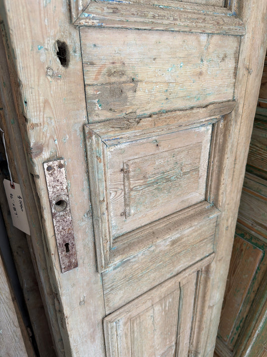 Raised Three Panel French Antique Door AA010