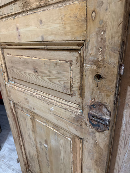 Single Inset Panel Antique Door 26.75x86.5x1.75
