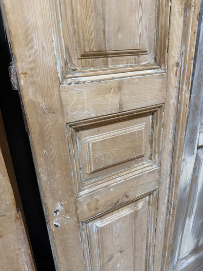 Antique French Door with inset panels 37x95x1.75