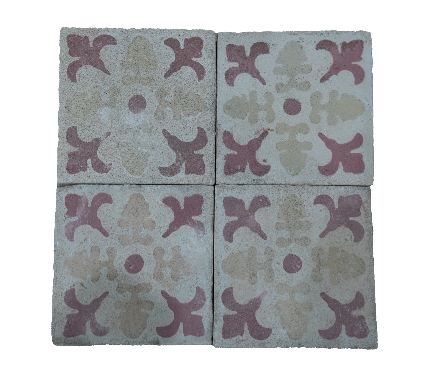 Decorative tiles with floral pattern on a white background
