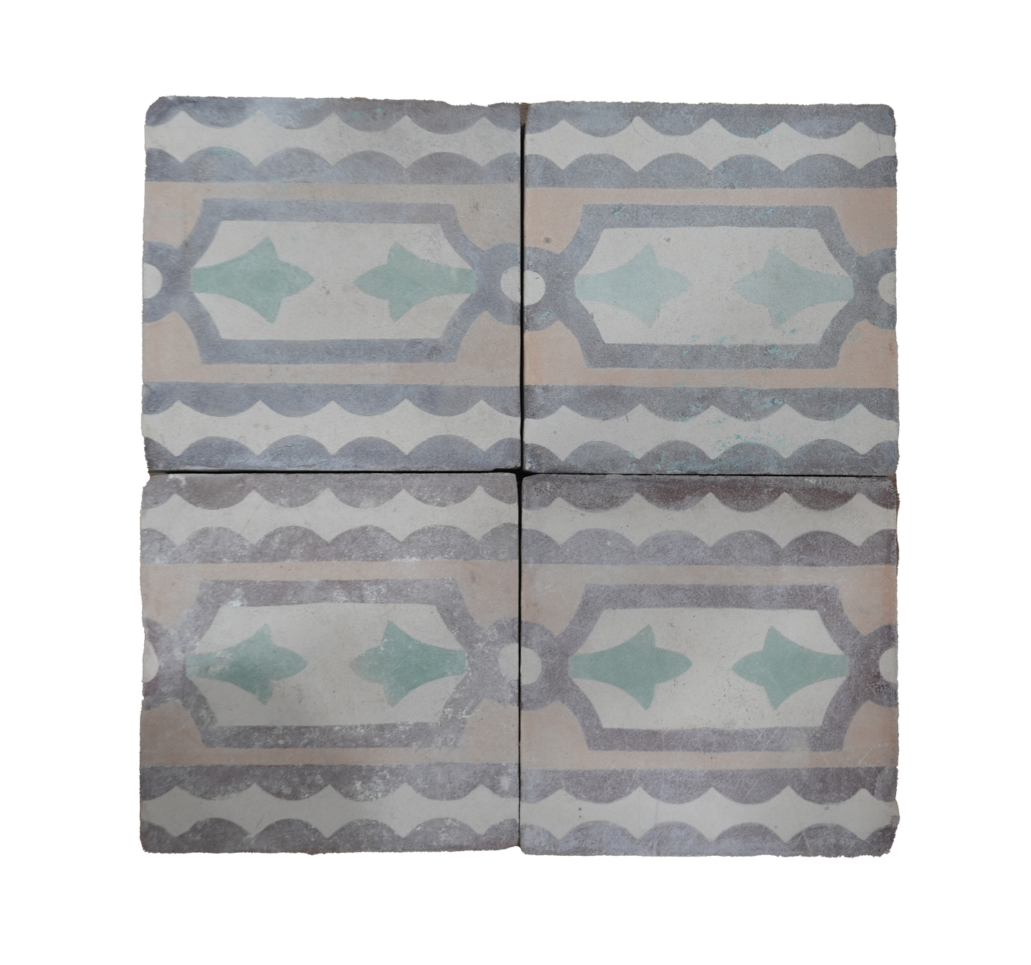 Jardin Crest Border Encaustic Tile AB017