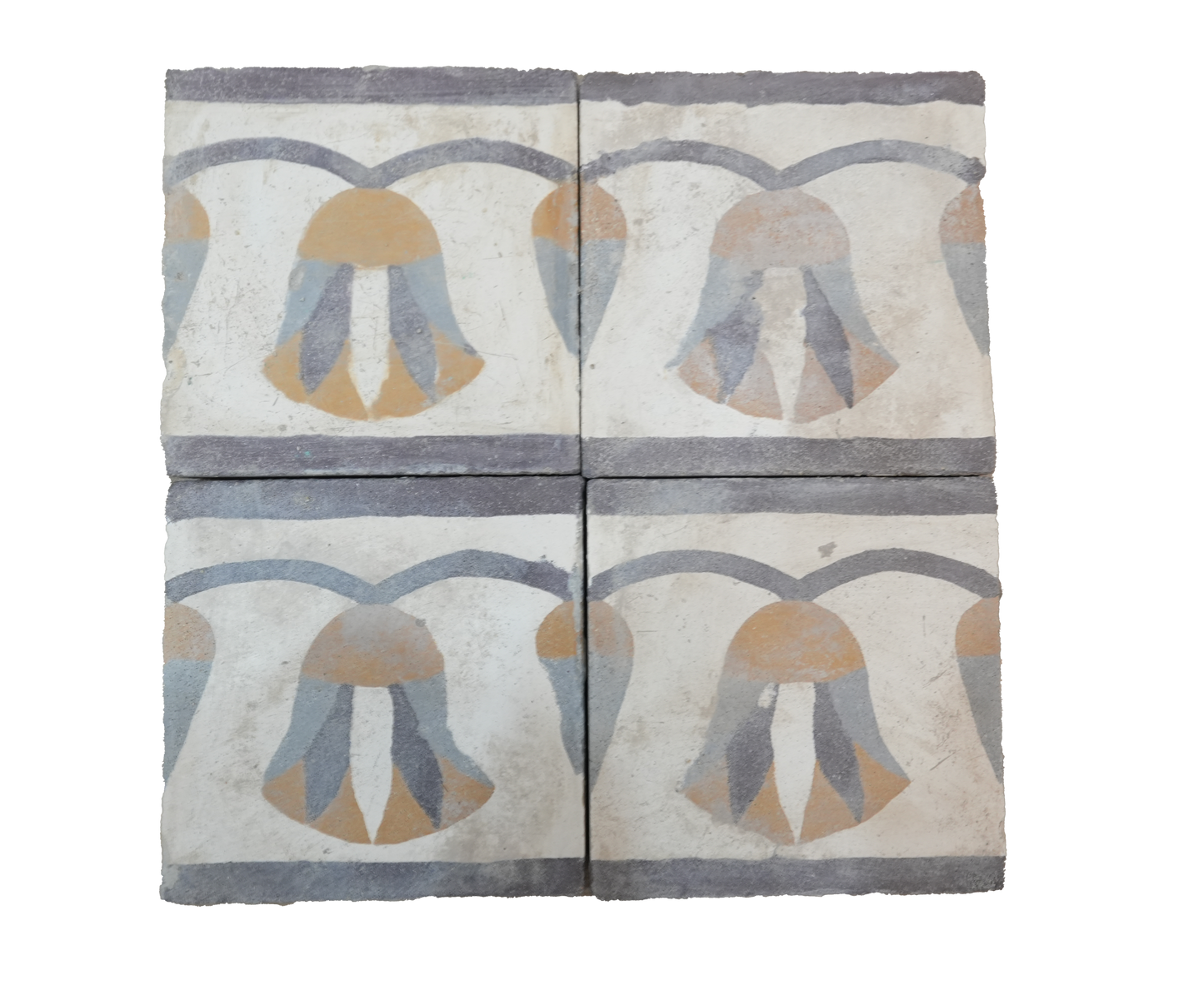 Pont Fleuri Plum Encaustic Tile AB015