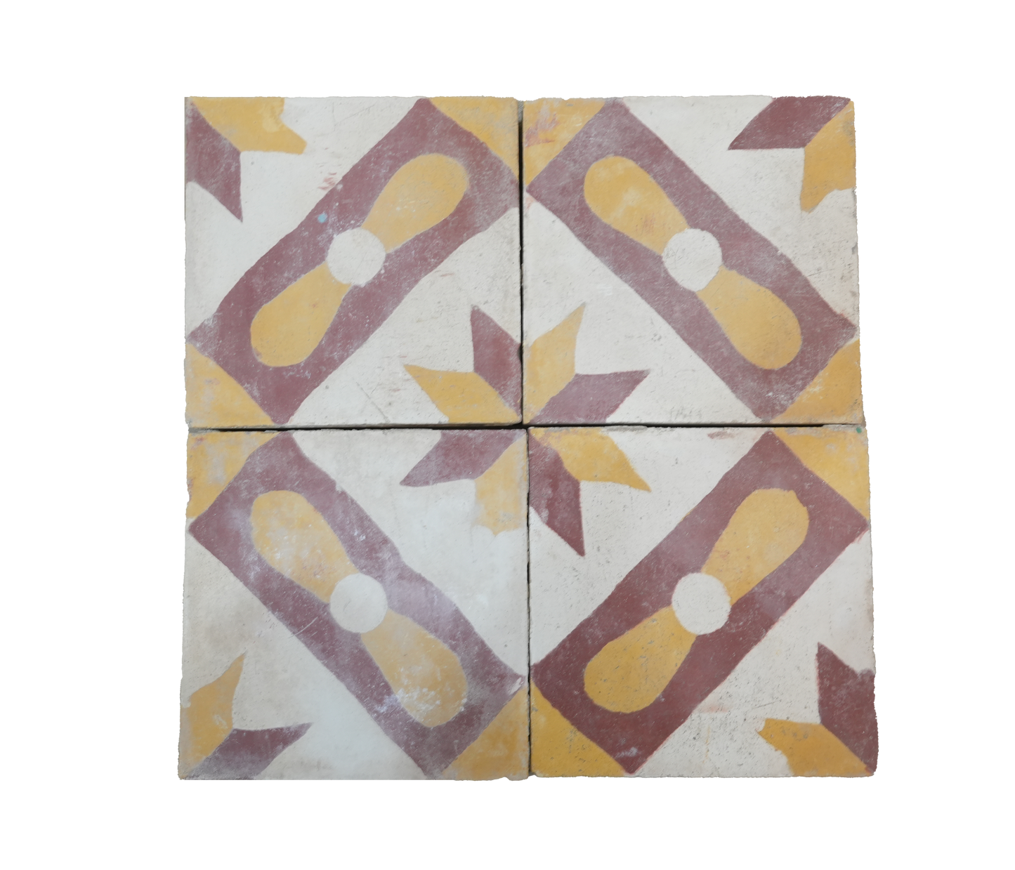 Red Estrella Encaustic Tile AB025