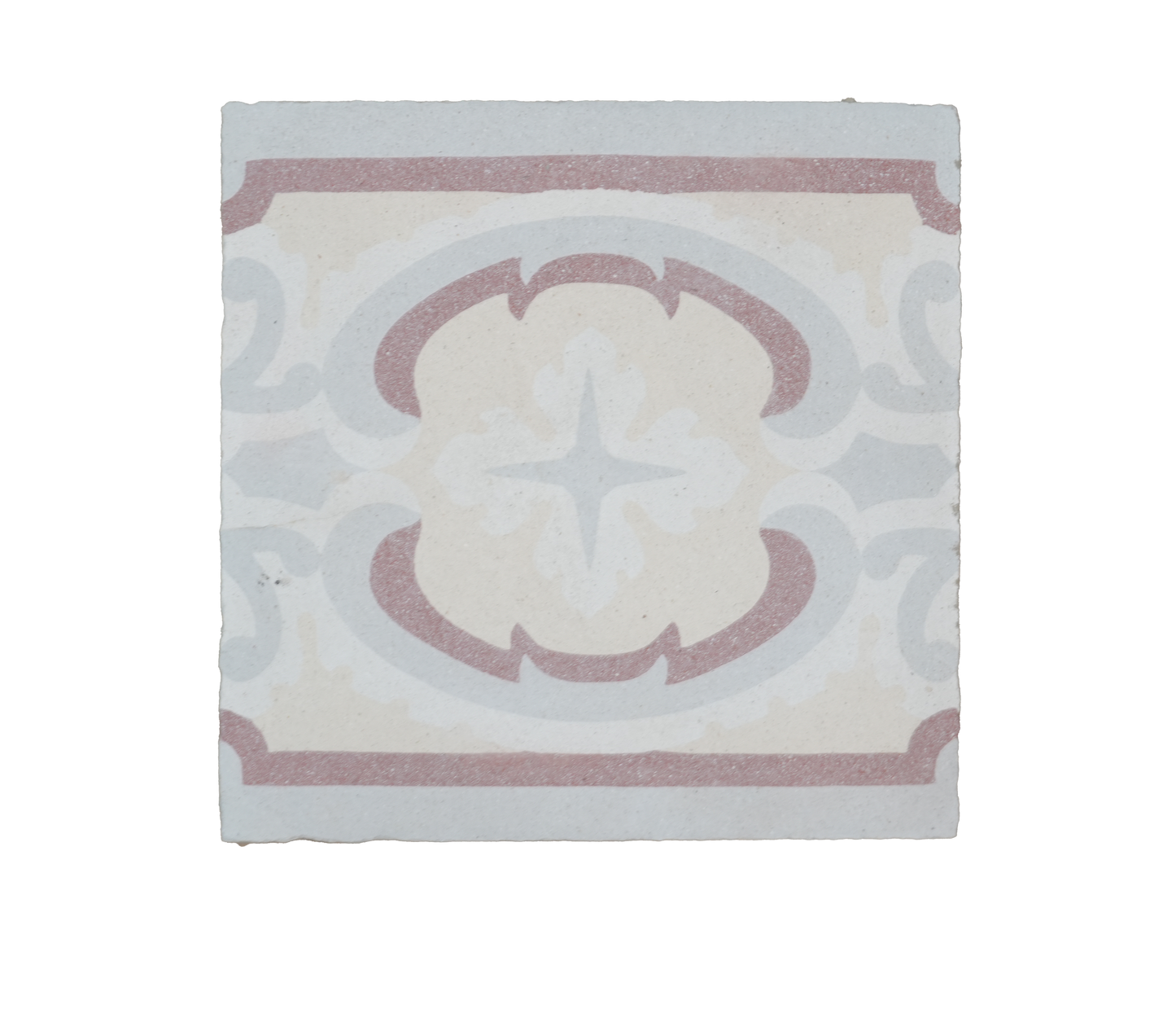 Red Thorn Border Encaustic Tile AB018