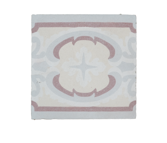 Red Thorn Border Encaustic Tile AB018