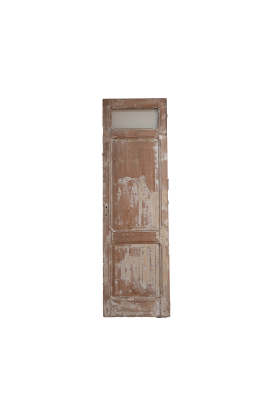 Single French Panel Antique Door With Glass AC001