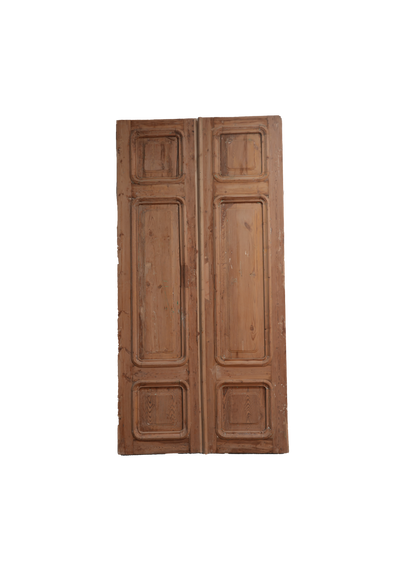 French Raised Panel Antique Door Curved Moulding AC002