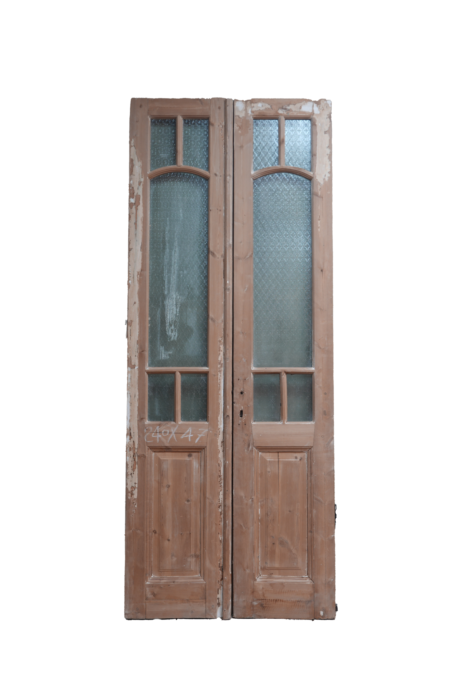 Double Glass Arch Antique Door AG087