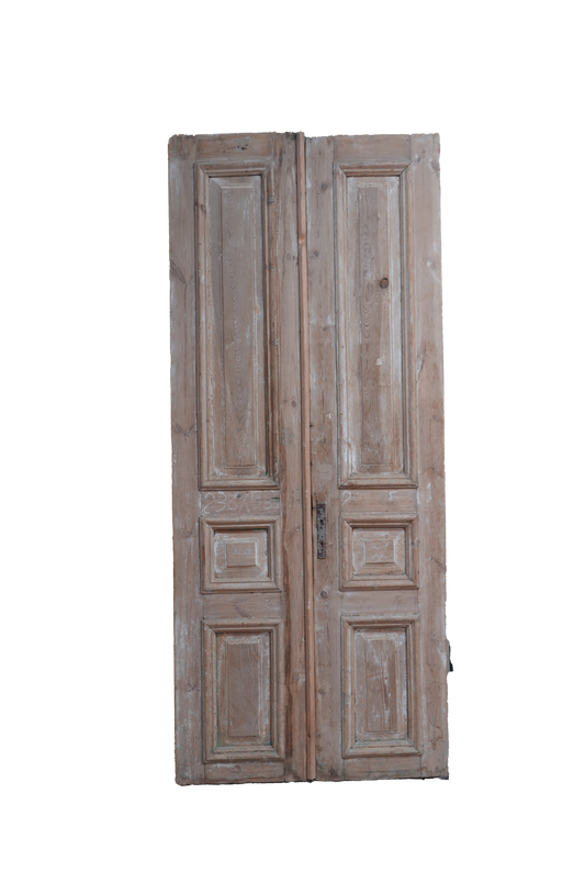 Three Raised Panel Antique French Door AG258