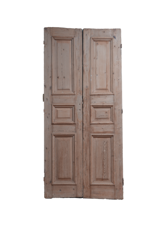 Three Raised Panel Antique French Door with Patina AG259