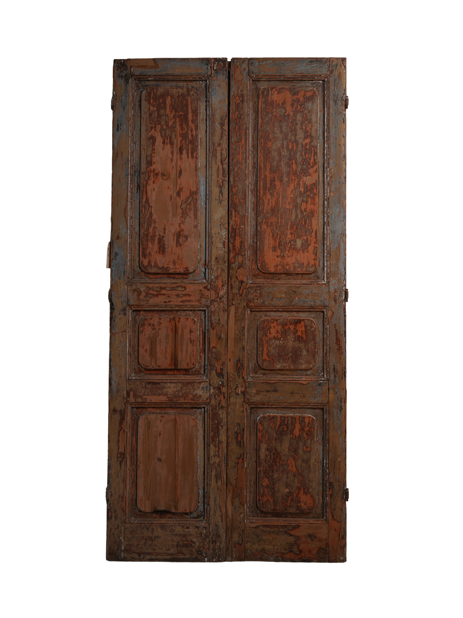 antique door red patina back