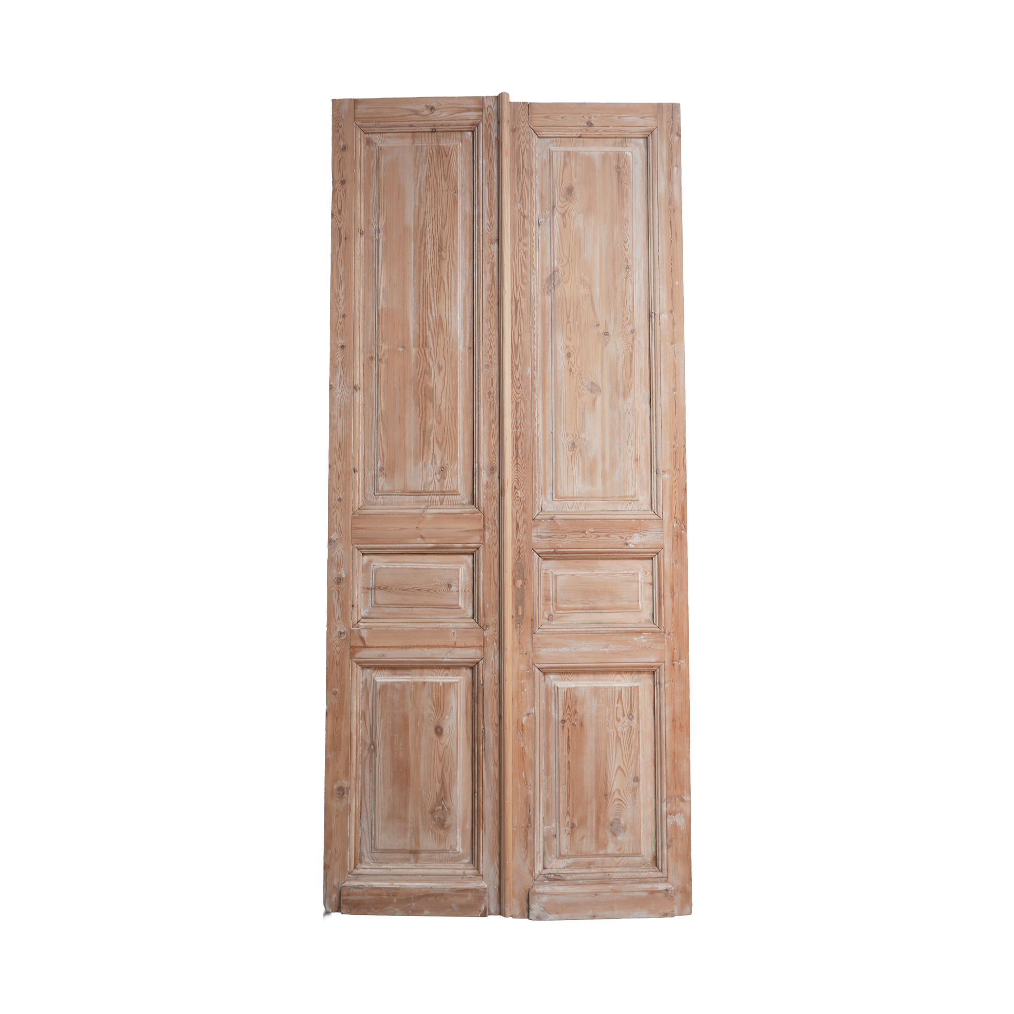 Pair of wooden doors on a white background