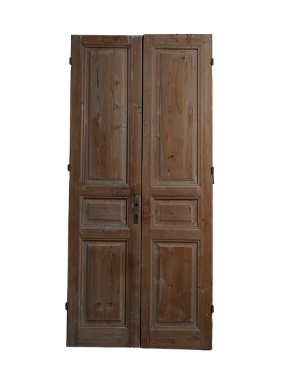 antique tri panel door back