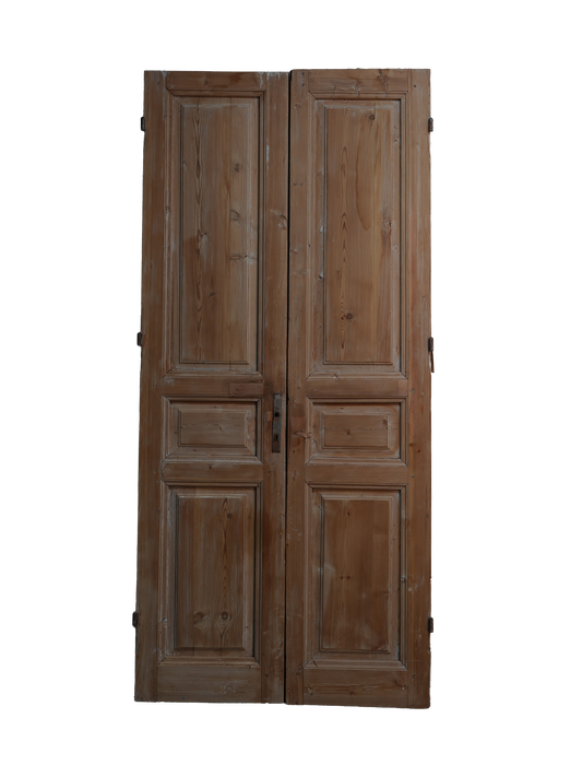 antique tri panel door back