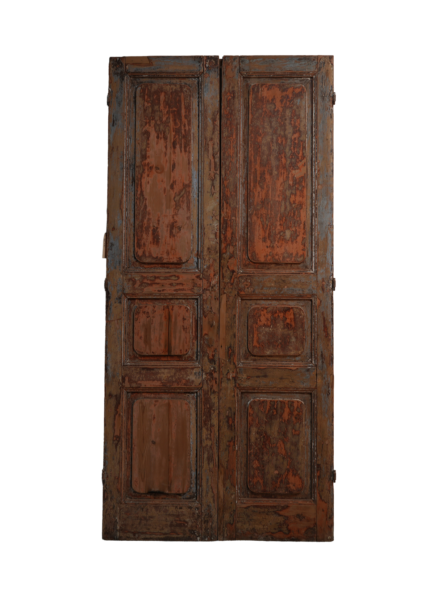 Double Inset French Door Red Patina AA038