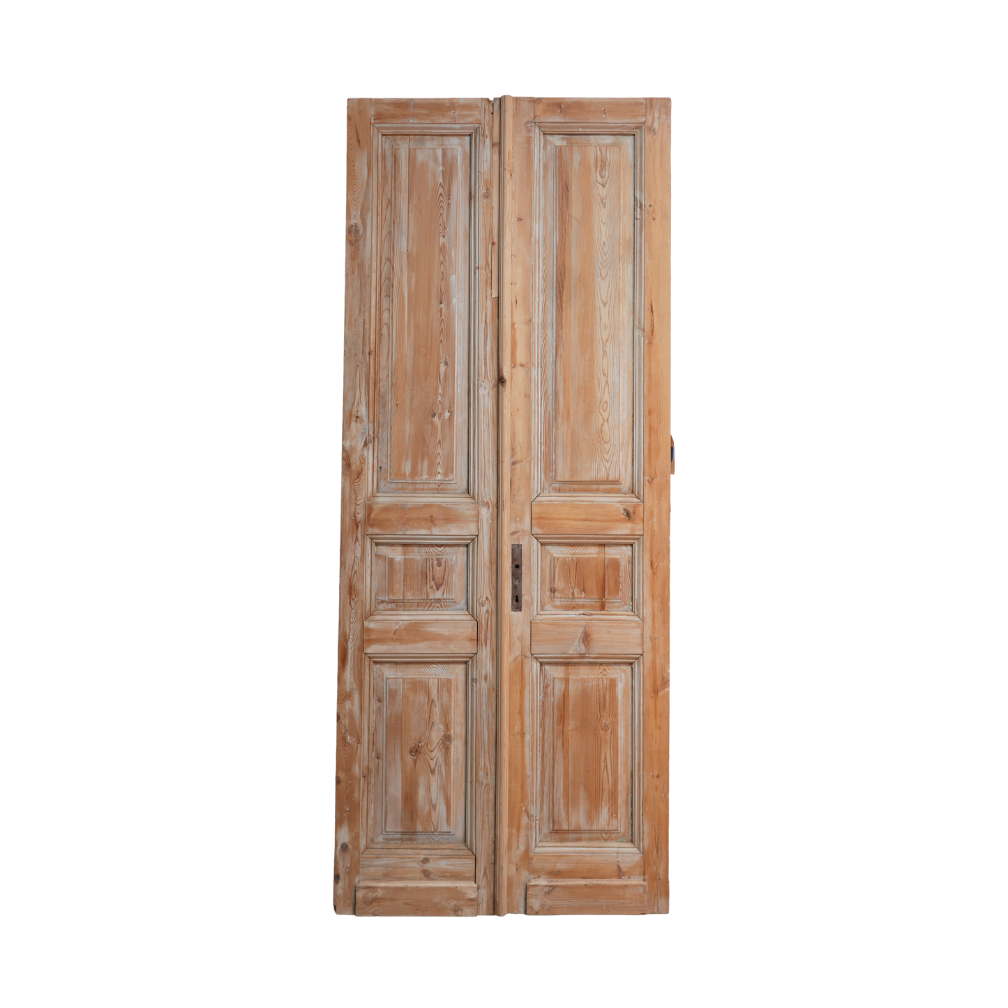 Pair of wooden doors on a white background